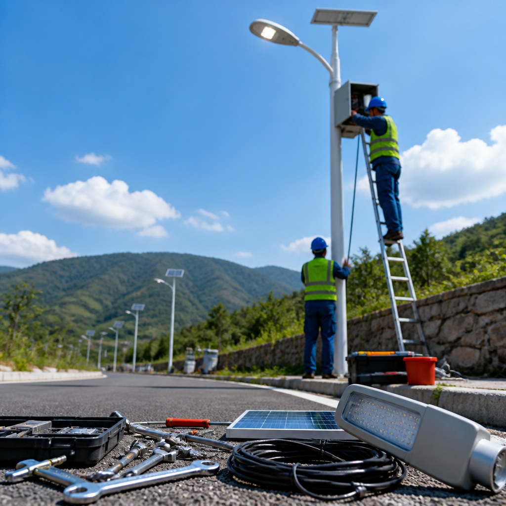 LED路灯批量安装