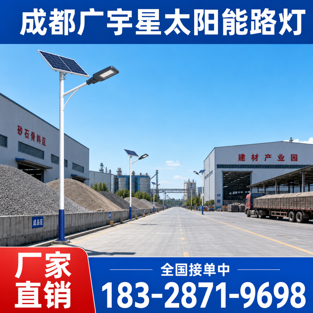 四川某市大型厂区太阳能路灯工程